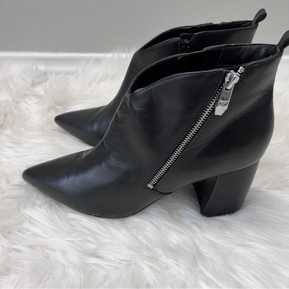 Marc Fisher leather pointed toe ankle boots booties size 10 M - Picture 12 of 15